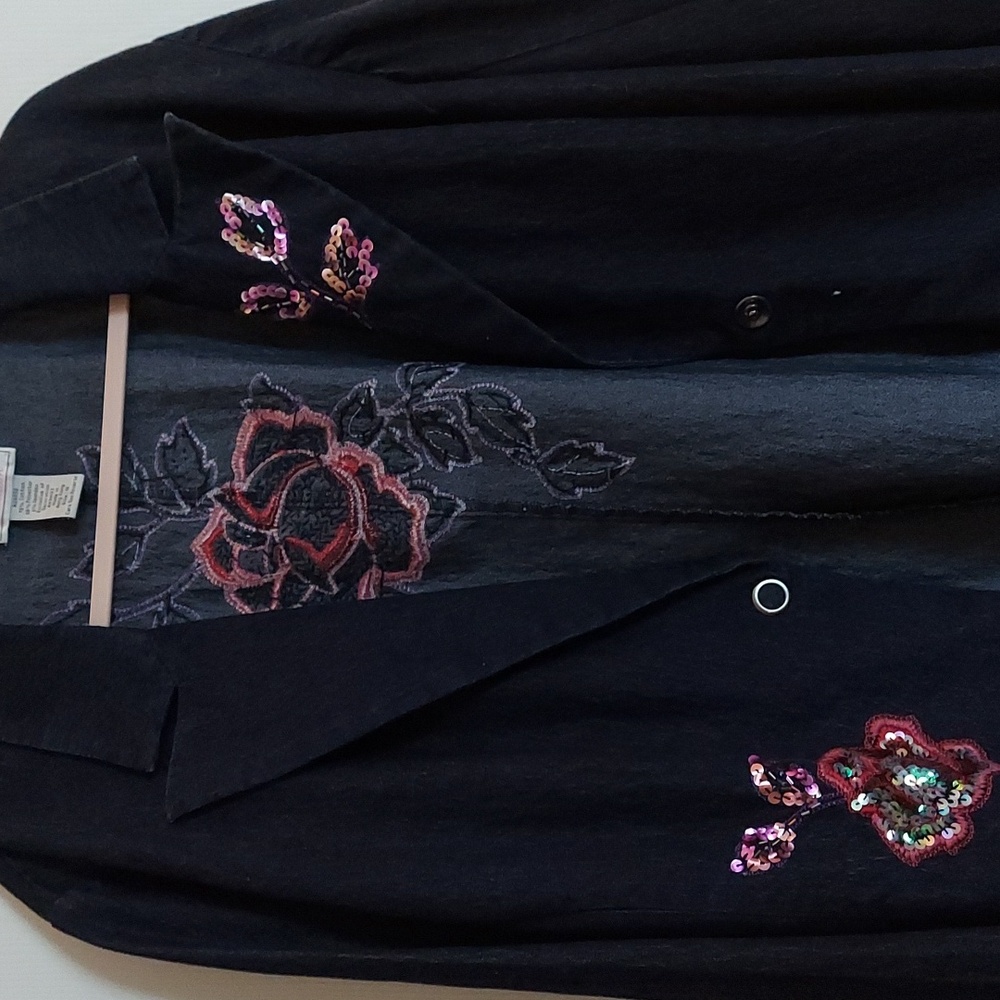 Sequined jeans jacket